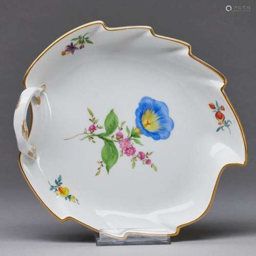 Blattschale - Blume 2: Bandwinde. Meissen 1980.