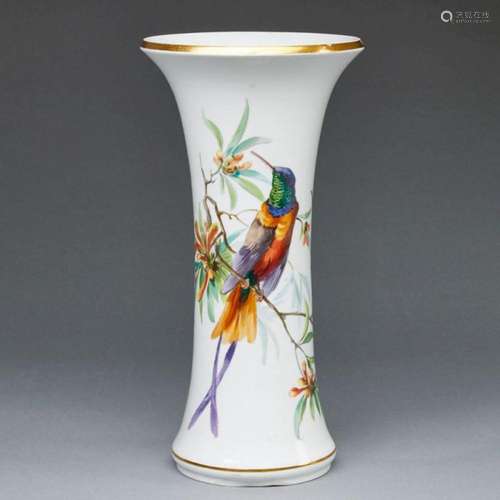 Vase - Paradiesvögel. Meissen 1850-1924.