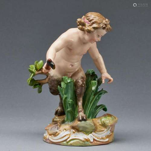 Satyrknabe im Schilf. Meissen 1850-1924.