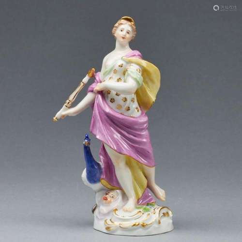 Allegorie Die Luft - Hera mit Wolke und Pfau. Meissen 1850-1...