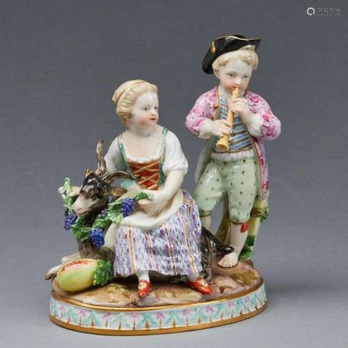 Allegorische Figurengruppe - Der Herbst. Meissen 1850-1924.