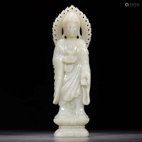 Hetian Zili Tathagata Buddha Standing Statue