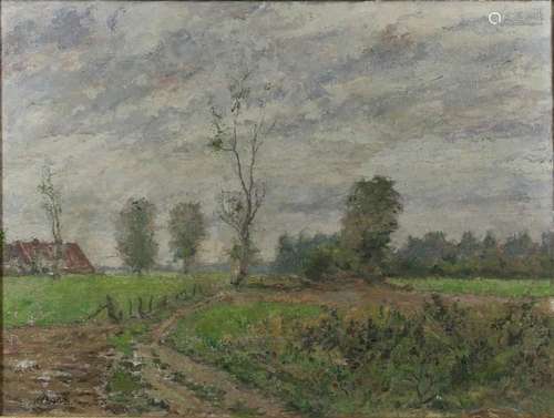 M. Bane, Landschaft, Öl auf Leinwand