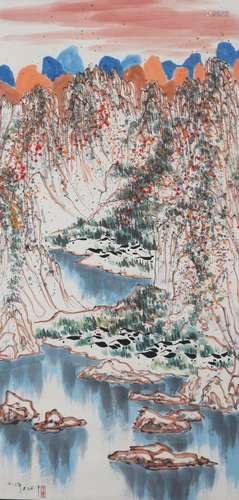 Wu GuanzhongMirror Lake Mountains Map