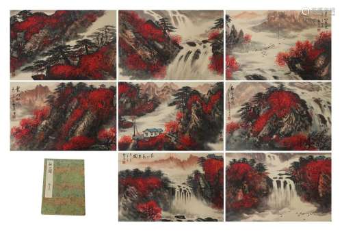 A CHINESE PAINTING ALBUM OF LANDSCAPE