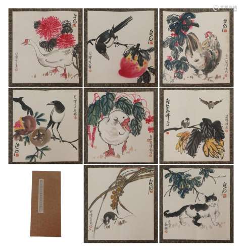 A CHINESE PAINTING ALBUM OF FRUITS AND ANIMALS
