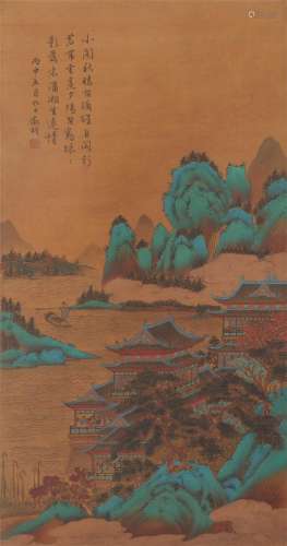 A CHINESE PAINTING OF LANDSCAPE SIGNED WEN ZHENGMING