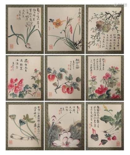 A CINESE PAINTING OF PLANTS SIGNED ZHANG DAQIAN