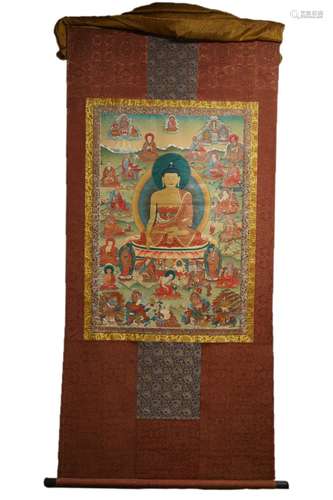 A Tibetan Thangka of Shakyamuni