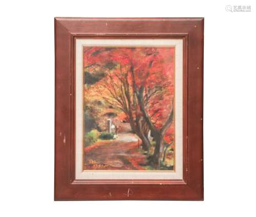 A CHINESE PAINTING OF AUTUMN SCENERY SIGNED WU ZUOREN