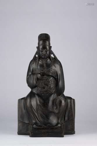 A BRONZE FIGURE OF WENCHANG