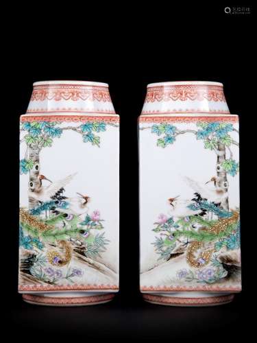 A PAIR OF VASES