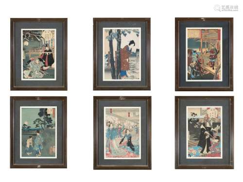 SIX WOODBLOCK PRINTS