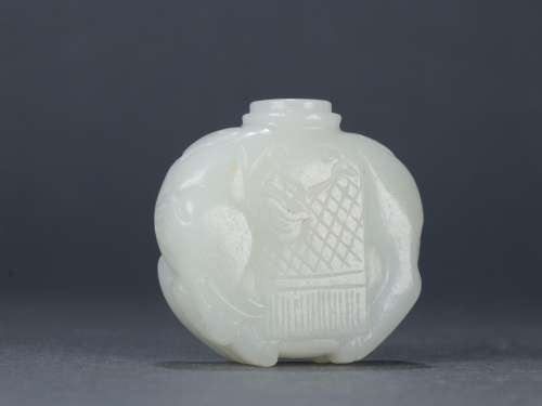 : hetian jade peace like snuff bottlesSize: 5.0 cm wide and ...
