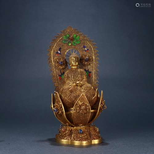 : silver and gold as sakyamuni filamentsSize: 11.5 cm in dia...