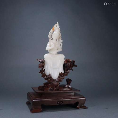 : hetian jade guanyin cave of quiet reflectionJade size: 23 ...