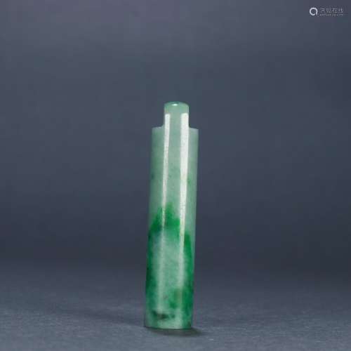 : jade feathered pipeSize: 1.5 cm in diameter 7.3 cm high we...