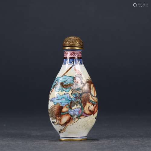 The stories of old Tibet: colored enamel snuff bottlesSize: ...