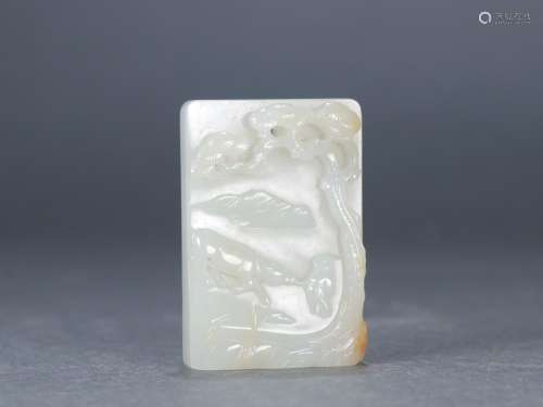 : hetian jade the lad cattle cardSize: 4.0 cm wide and 1.3 c...