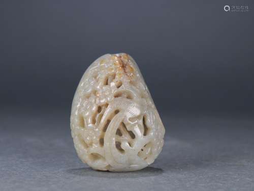 : hetian jade swan grain sweet bursaSize: 5.0 cm wide and 3....