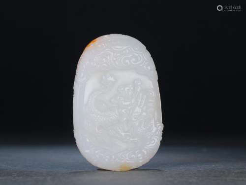 : hetian jade ruyi brand in peaceSize: 4.5 cm wide and 1.2 c...