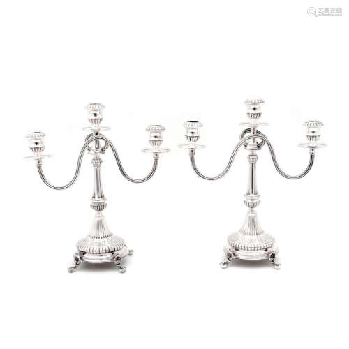 A PAIR OF CANDELABRA