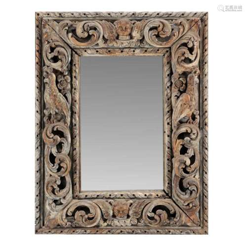 A BAROQUE WALL MIRROR (19TH CENTURY)