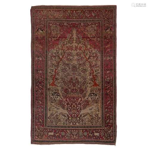 A KIRMAN LAVRE PERSIAN CARPET (19TH CENTURY)