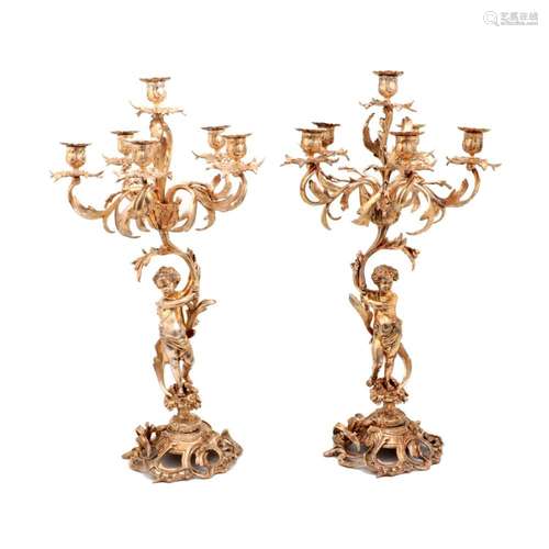 A PAIR OF CANDELABRA