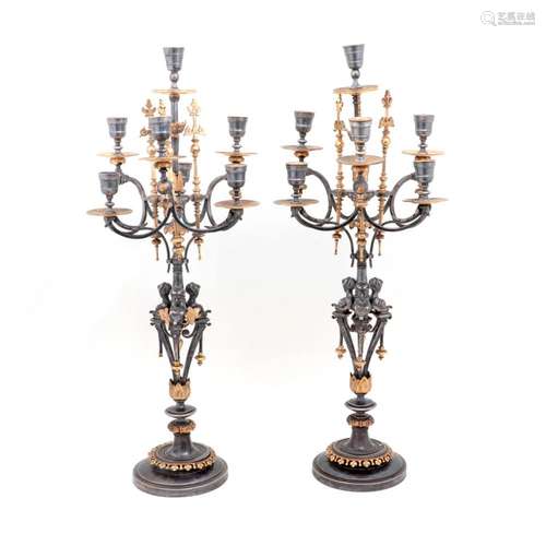 A PAIR OF CANDELABRA