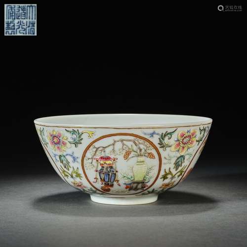 Daoguang, Qing Dynasty, China, floral decoration, famille ro...