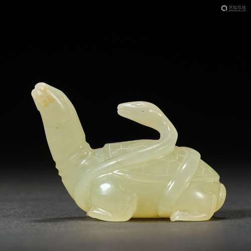 China before Ming Dynasty   Hetian Jade Basalt Turtle