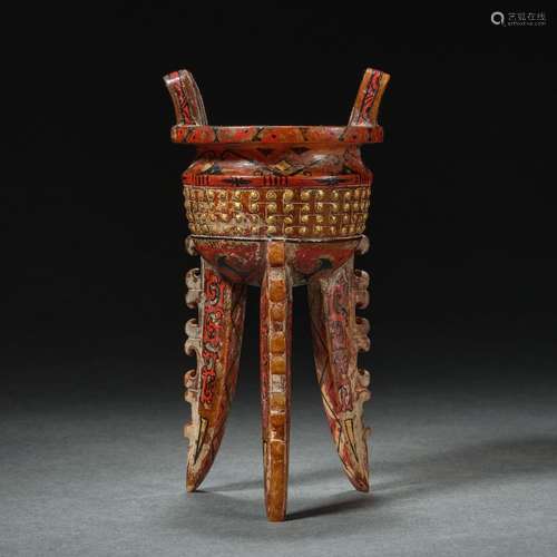 China before Ming Dynasty  Hetian Jade Tripod Tripod