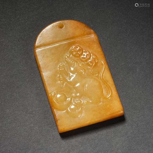 China before Ming Dynasty hetian jade topaz brand