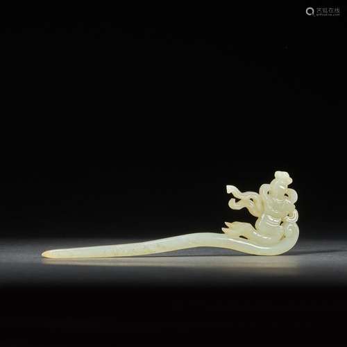 China before Ming Dynasty   Hetian jade hairpin