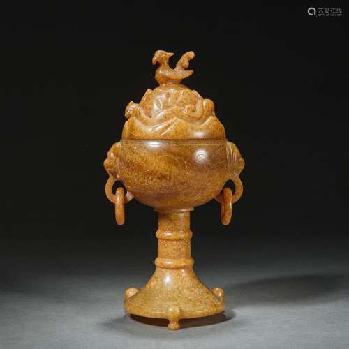 Hetian Jade Incense Burner, China before Ming Dynasty