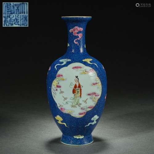 China Qing Daoguang famille rose porcelain vase