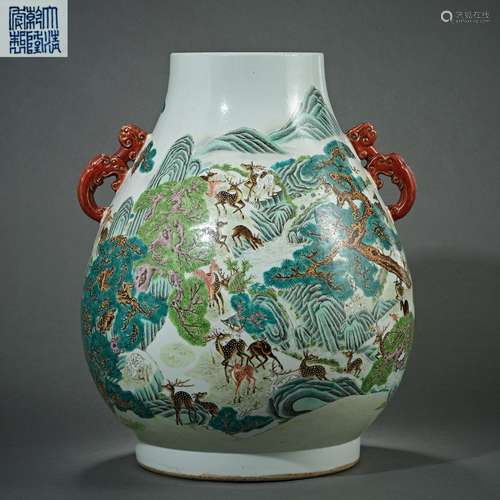 Chinese Qing Qianlong Famille Rose Porcelain with Hundred De...