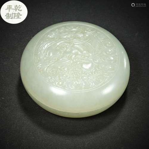 A Hetian Jade Seal Box, Qianlong Period, Qing Dynasty, China