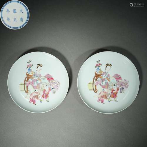 Chinese Qing Dynasty Yongzheng famille rose porcelain plate