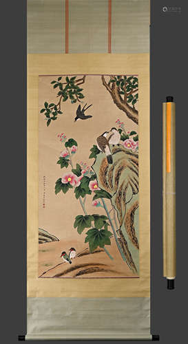 沈銓精品（花鳥圖）紙本立軸