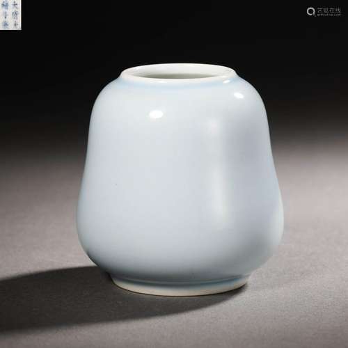 A Chinese Sky-blue Glaze Waterpot