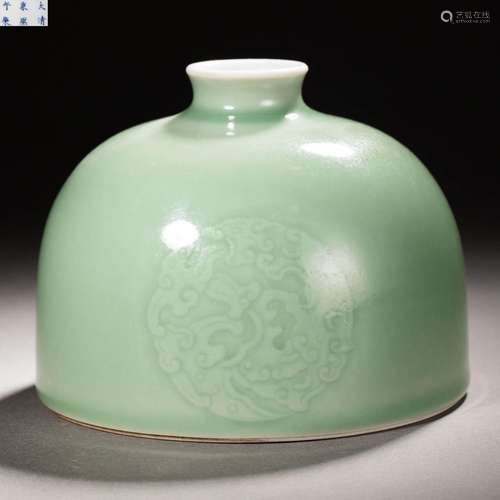 A Chinese Celadon Glaze Medallion Waterpot