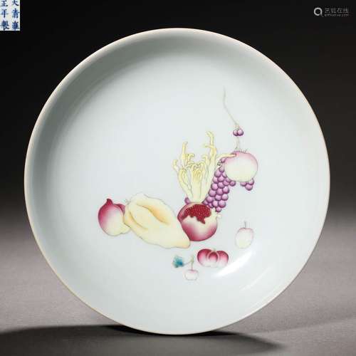 A Chinese Famille Rose Saucer