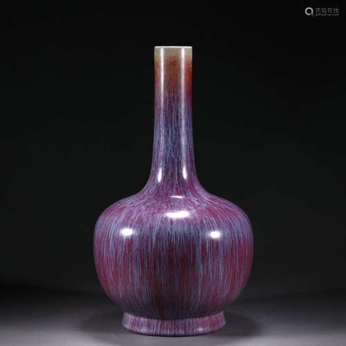 A Chinese Flambe Glaze Bottle Vase