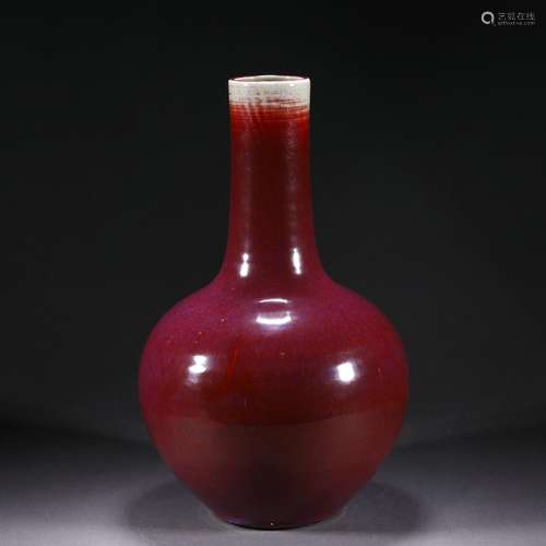 A Chinese Copper Red Glaze Globular Vase