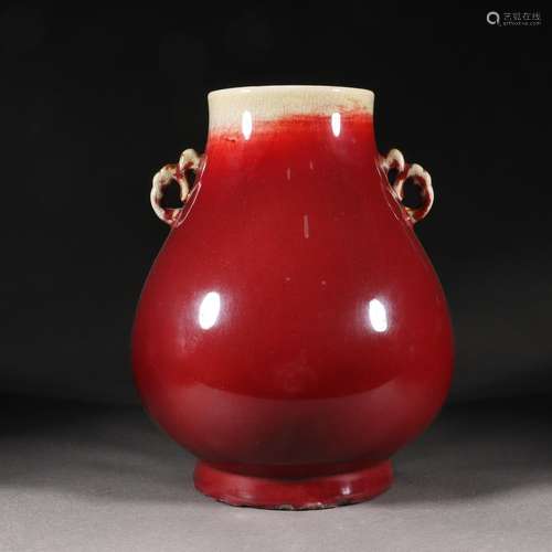 A Chinese Flambe Glaze Zun Vase