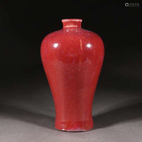 A Chinese Flambe Glaze Vase Meiping