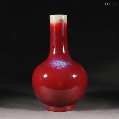 A Chinese Flambe Glaze Bottle Vase