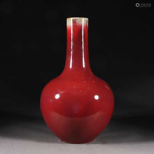 A Chinese Flambe Glaze Globular Vase